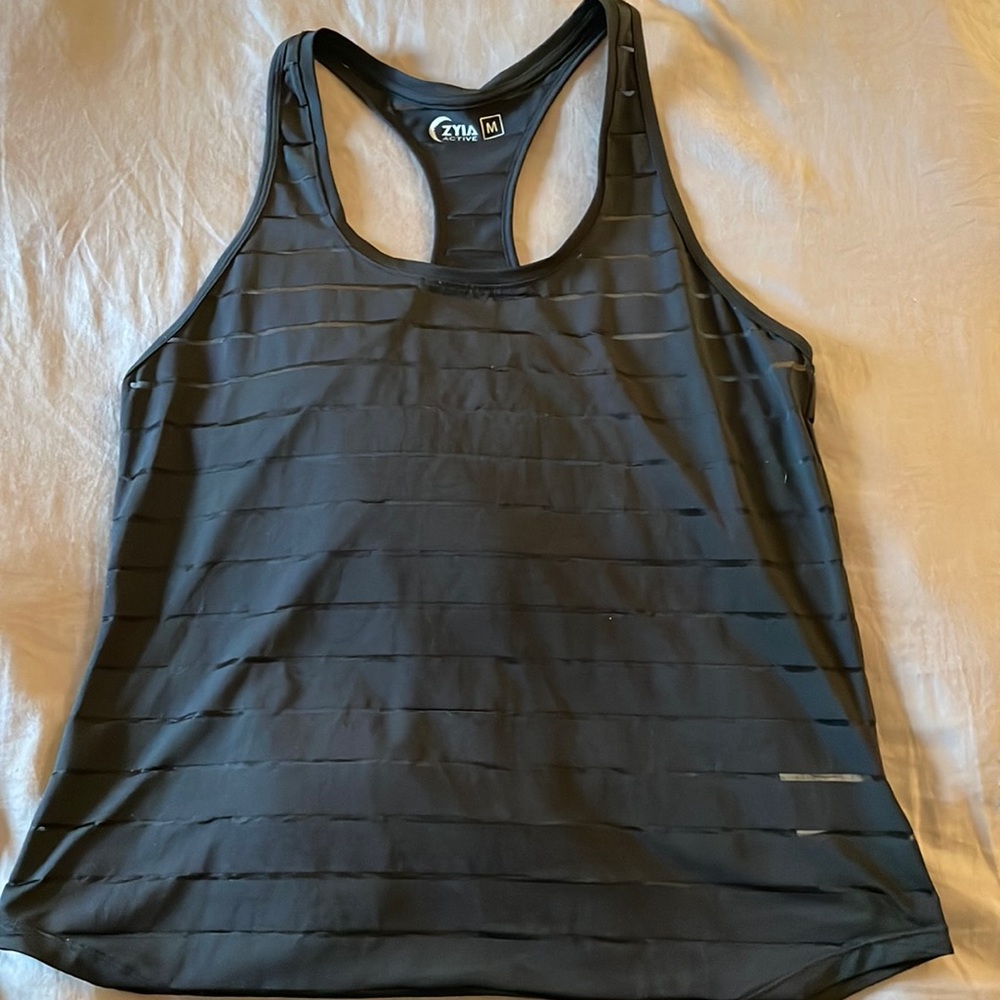 Black workout tank